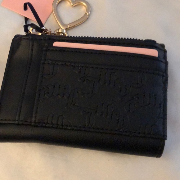 Juicy Couture Liquorice Heartless Double Sided Trifold Wallet CZ Juicy Logo NWT - Picture 5 of 16